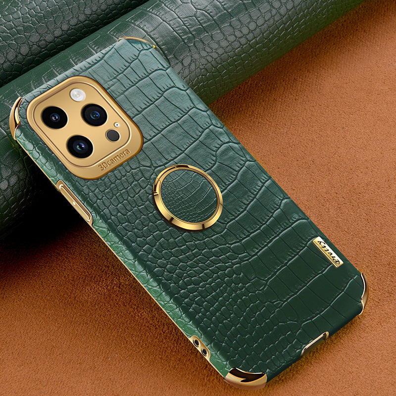 6D Electroplating Phone Case for iPhone 14 Pro Max Crocodile Texture PU Leather Coated TPU Cover with Kickstand 6D Electroplating Phone Case for iPhone 14 Pro Max Crocodile Texture PU Leather Coated TPU Cover with Kickstand